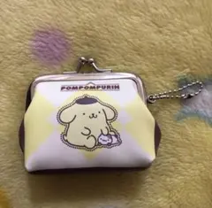 サンリオ　がま口　キーチェーン　ポムポムプリン