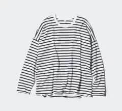 さ*ン様 UNIQLO スムースコットンリラックスボーダー Tシャツ M