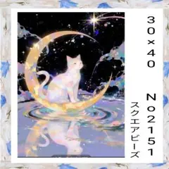 ダイヤモンドアートキット　　No2151 ネコ　星