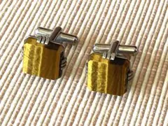 タイガーアイ天然石カフリンクス　 ヴィンテージ