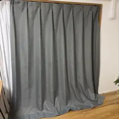 Elegance - Grayish　ゆったりとした 遮光 プリーツカーテン