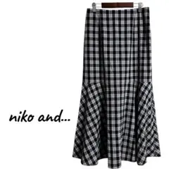 niko and... チェックマーメイドスカート