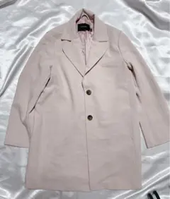 TAHARI 春色 ピンク チェスターコート M