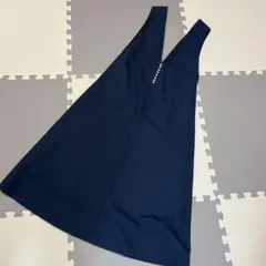 ノーリーズ　デニム風　ジャンパースカート　Mサイズ　パール