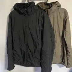ユニクロ　フリースジャケット リバーシブル　ブラック カーキ2色セット