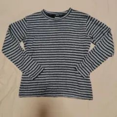 nano universe ボーダー柄 クルーネックニット