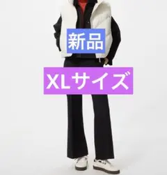 新品　ユニクロ　スマートフレアパンツ　標準丈　ブラック　XLサイズ