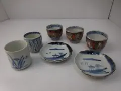 古伊万里　色絵猪口　3個とおまけ