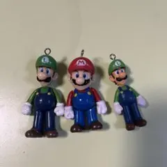 マリオ・ルイージ フィギュア型キーホルダー3点セット