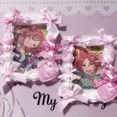 硬質ケースデコ トレカケース 量産型 ピンク ホイップデコ B8 2個 ペア