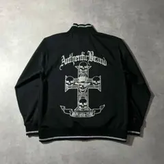 00s track jacket skull cross y2k 十字架 スカル