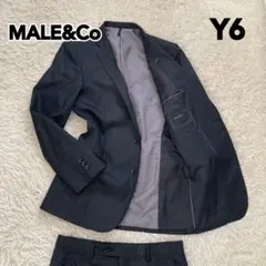 MALE & Co. ブラック ストライプ ビジネススーツ　タカキュー
