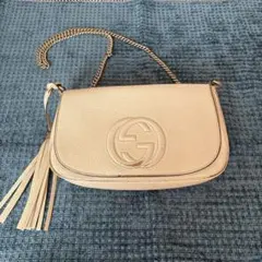 GUCCI　ソーホーレザー ショルダーバッグ フリンジ付き