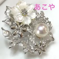 パールブローチ　あこや真珠　本真珠　入学式　卒業式　コサージュ　検索用-ミキモト