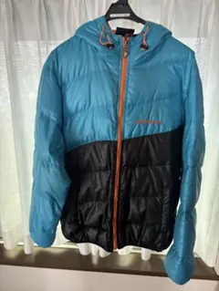 y2k QUIKSILVER 青黒パフジャケット アシメキルティング テック系