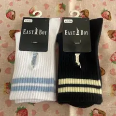 EAST BOY ソックス 2足セット ホワイト　ネイビー　19-24cm