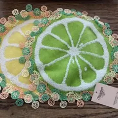 近沢レース店　レモン　檸檬　サークルタオルハンカチ2枚セット　新品未使用