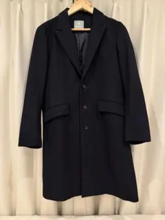 【ナノユニバース】チェスターコート　ブラック