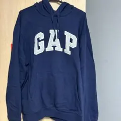 GAP ネイビー ロゴ フード付きパーカー
