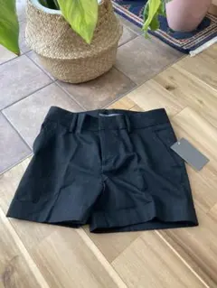 ・ZARA BASIC 黒 ストライプ ショートパンツ 32 新品タグ付き