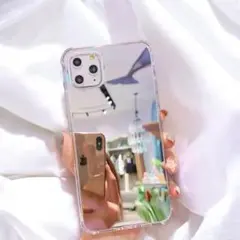 iPhone13mini ケース 鏡面 クリア アイフォンケース TPU
