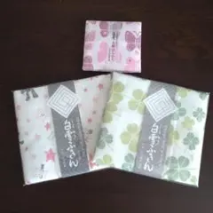 白雪 友禅はんかち　白雪ふきん セット