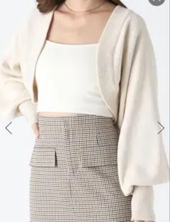 Heather ボレロカーディガン アイボリー