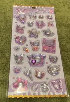 サンリオ　ウォーターインシール　クロミちゃん　ラインストーン付き　ボンドロ　ラメ