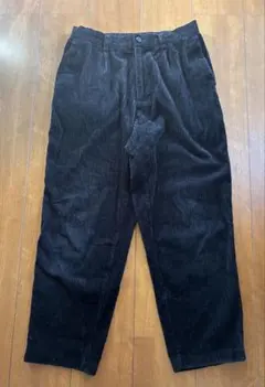 GU▫️コーデュロイ ブラック ワイドパンツ