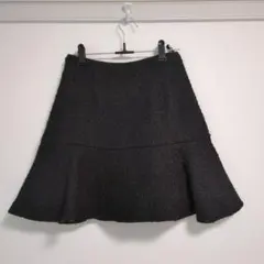 Apuweiser-riche ツイード　フレアミニスカート　ブラック