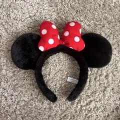 ミニーマウス カチューシャ 赤 黒