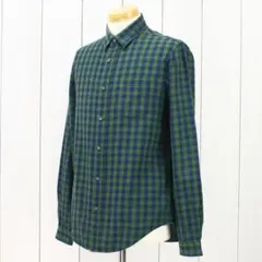 【値下げ】ザラ　zara チェック柄 長袖シャツ　スリムフィット　緑　M