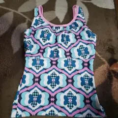 arena水着 タンクトップ 青・ピンク模様