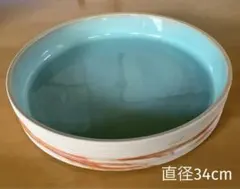 花器　水盤　嵯峨御流　華道　薄いベージュ　白っぽいグリーン　ひだすき　花瓶