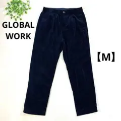 メンズ　ズボン　【M】コーデュロイ　黒ズボン　グローバルワーク カジュアル
