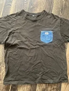 Lee ブラック Tシャツ デニムポケット付き 150
