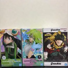 ヒロアカフィギュア３体セット(蛙吹梅雨、葉隠透、緑谷出久)