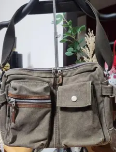 BUGGY PORTキャンバス ショルダーバッグ 柿渋染め