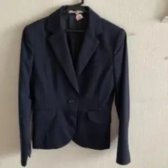 LES MUES AOKI ビジネス スカートスーツセット Ｍ　濃紺 ストライプ