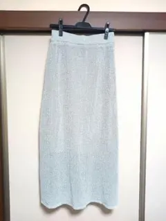 しまむら 今季トレンド シャイニー メッシュスカート ラメ シルバー