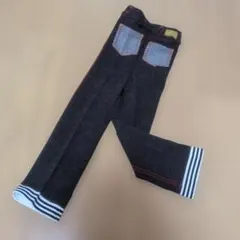 デニム風プリント ベビーレギンス スパッツ　100cm