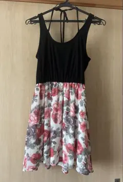 one way ノースリーブ 花柄ミニワンピース　ワンウェイ　Mサイズ