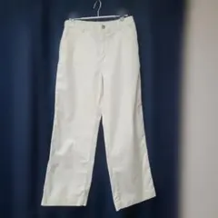 Eddie Bauer ホワイト ワイドパンツ　PM　白デニム　日本サイズＬ