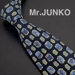 Mr.JUNKO ミスタージュンコ ネクタイ 小紋柄 ドット アート ネイビーのサムネイル