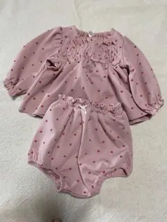 美品♡コトリ ハート柄セットアップ 80cm