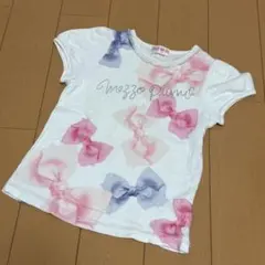mezzo piano メゾピアノ リボン柄Tシャツ110のサムネイル