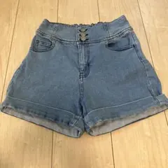 GU デニムショートパンツ ハイウエスト