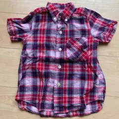 D&D 半袖シャツ チェックシャツ 110