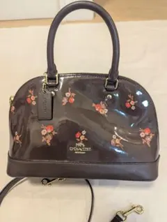【美品】COACH コーチ ミニシエラ 花柄 2wayバッグ オックスブラッド