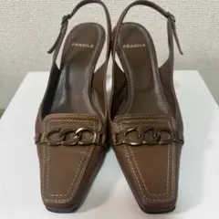 FRAGILE フラジール　パンプス　ブラウン　22.5㎝　8㎝ヒールのサムネイル